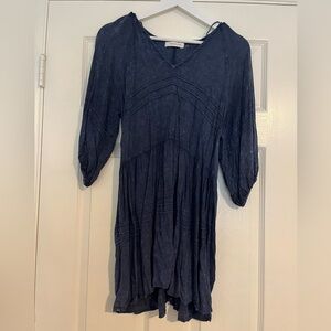 Mustard Seed V Neck Mineral Washed Dress - Sz Sm